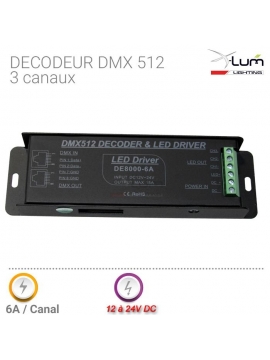 Décodeur DMX 3 canaux RGB LED