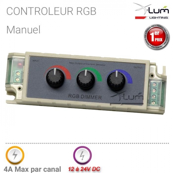 Contrôleur RGB potentiomètre manuel